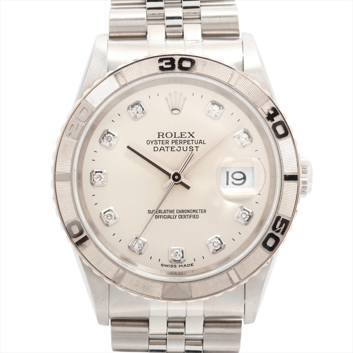 【中古】ロレックス デイトジャスト サンダーバード 16264G SS&times;WG SS AT シルバー文字盤｜ALLU 店