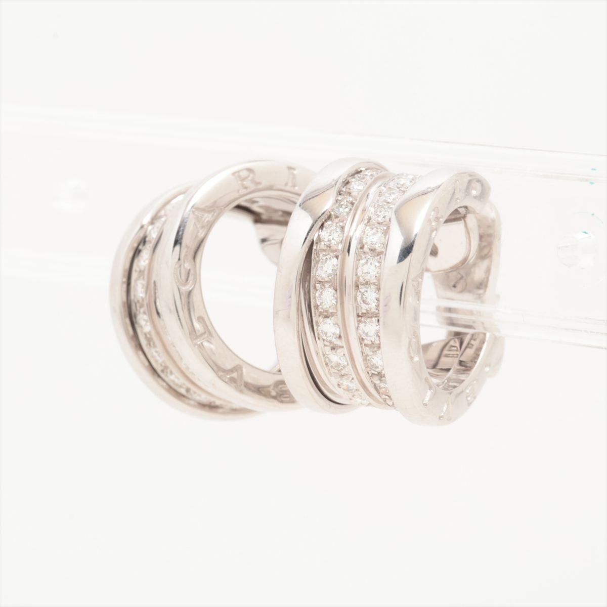 【中古】ブルガリ ビーゼロワン ダイヤ イヤリング 750(WG) 14.9g