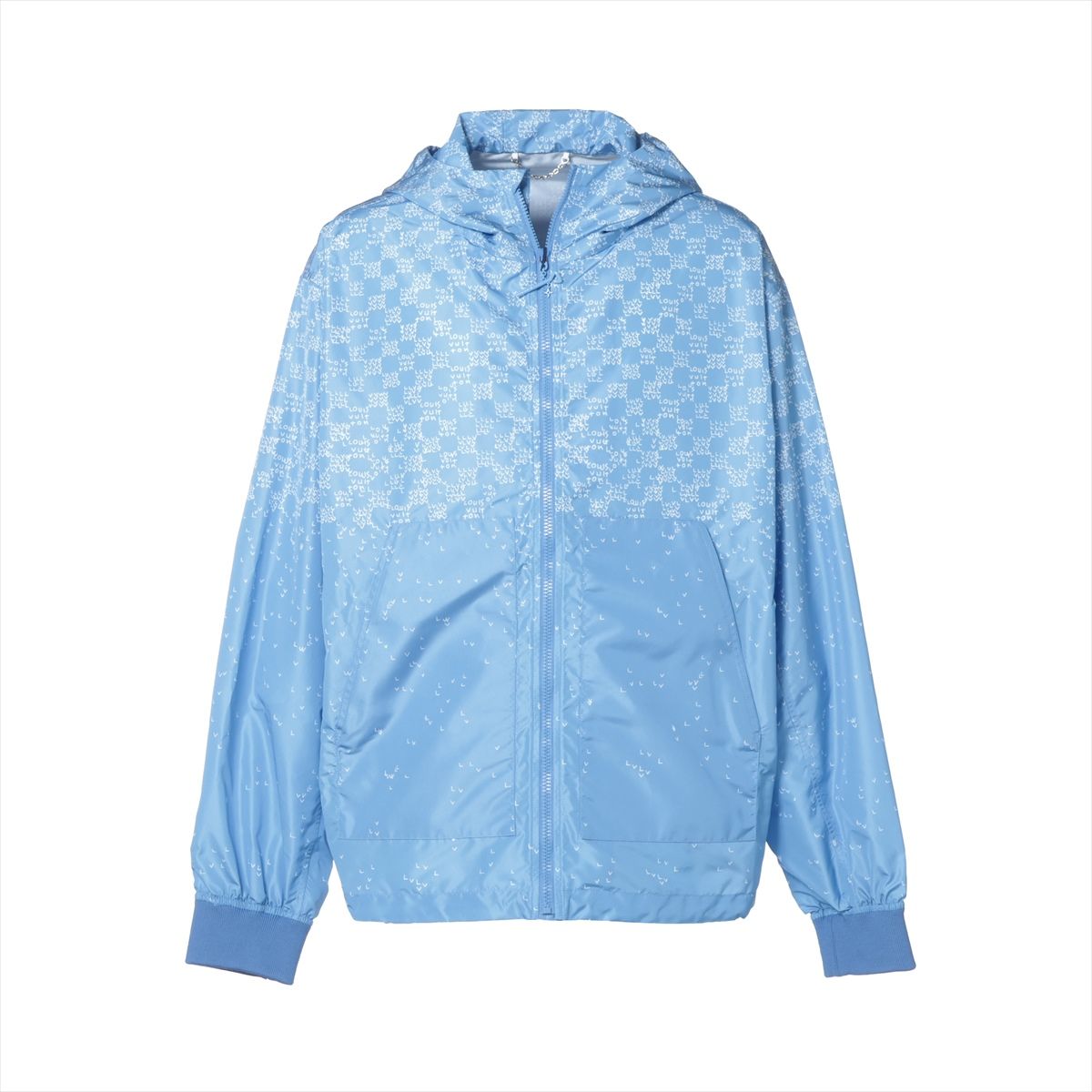【中古】ヴィトン 22AW ポリエステル ジャケット 56 メンズ ブルー  RM222M ダミエスプレッド