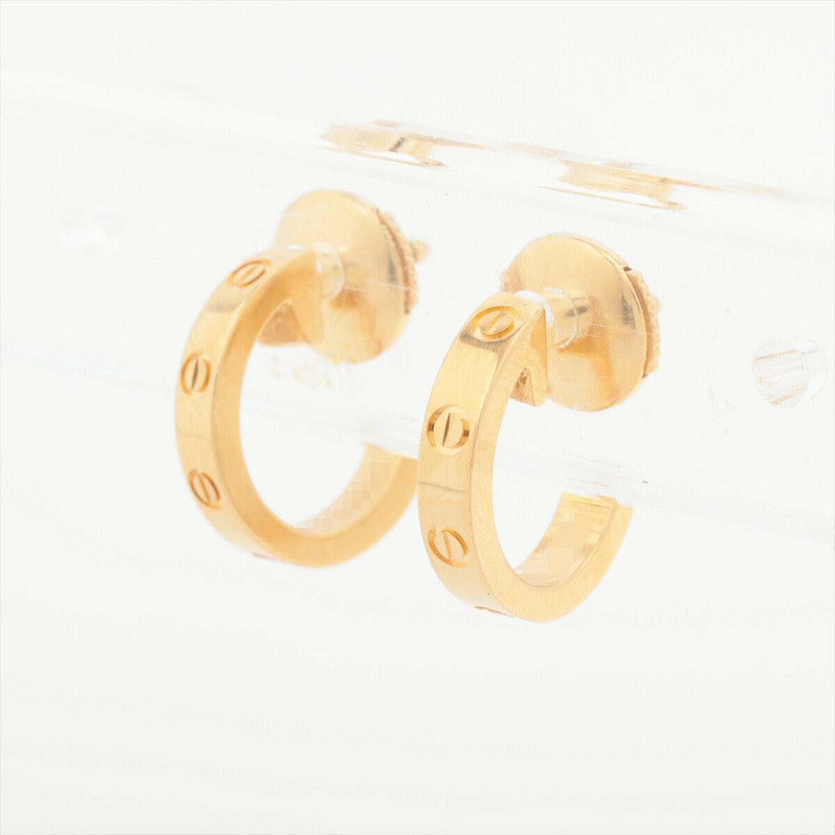 楽天市場】カルティエ ピアス K18WG ミニラブピアス 片方のみ B80289