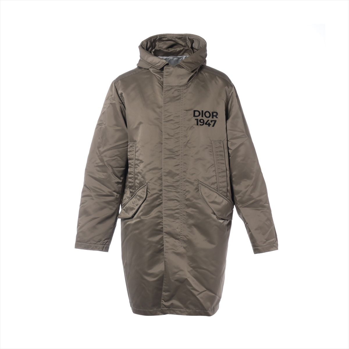 【中古】ディオール 24AW ナイロン 中綿コート 48 メンズ カーキ 413C303A6007|ALLU 店