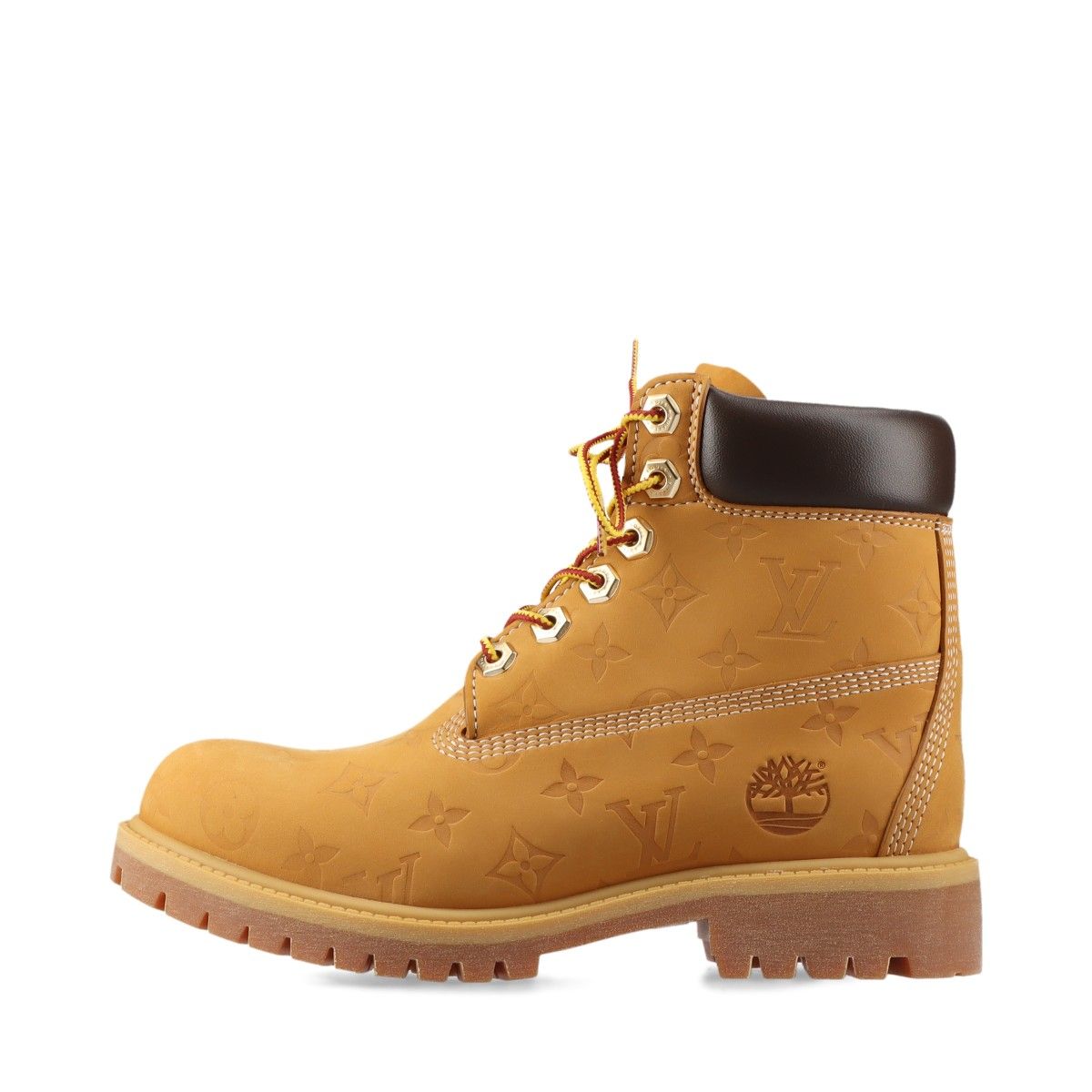 【中古】ヴィトン×ティンバーランド 24AW ヌバックレザー ブーツ 5 1/2 メンズ ベージュ FA0254 モノグラム