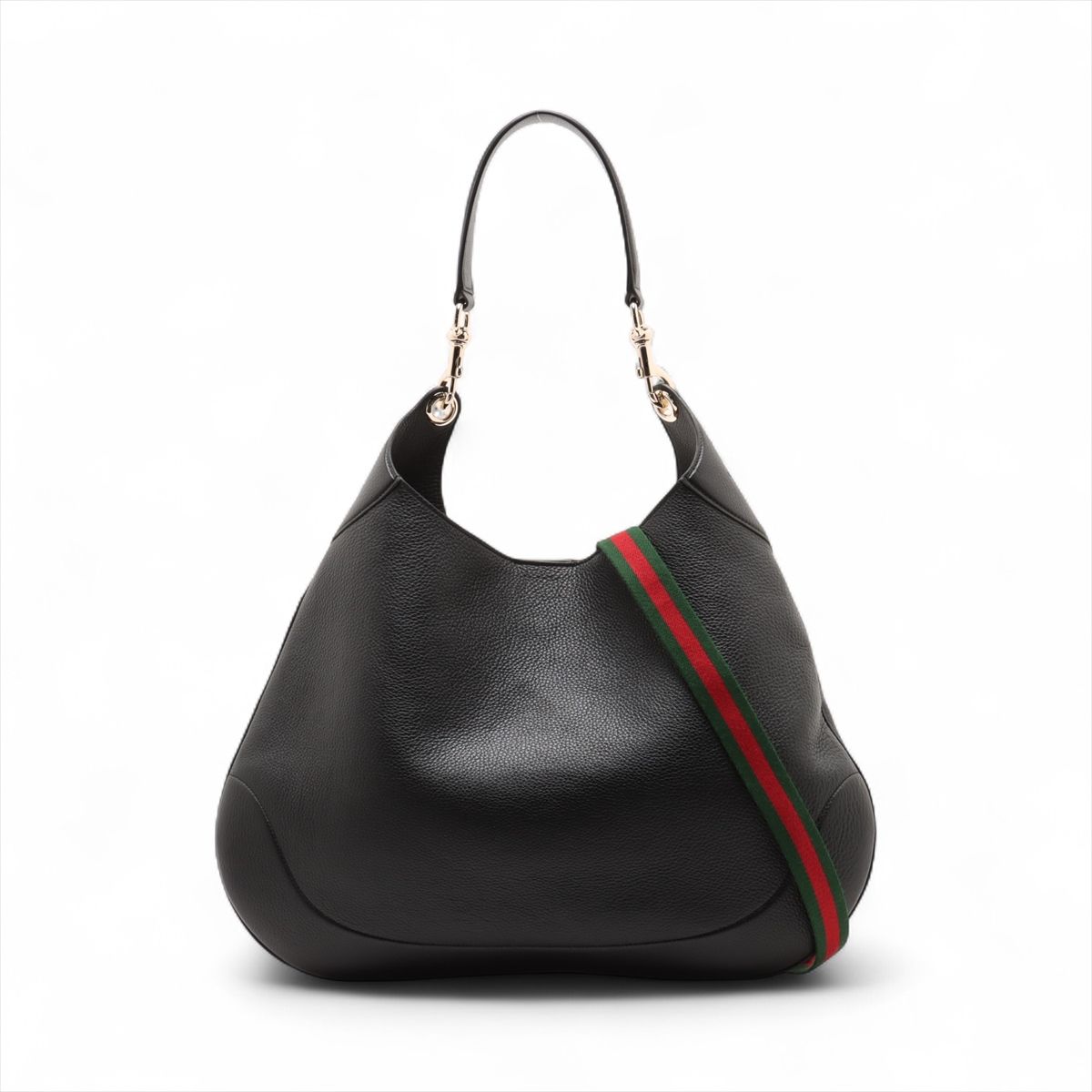 【中古】グッチ なめし革 ショルダーバッグ 黒いこと 820169