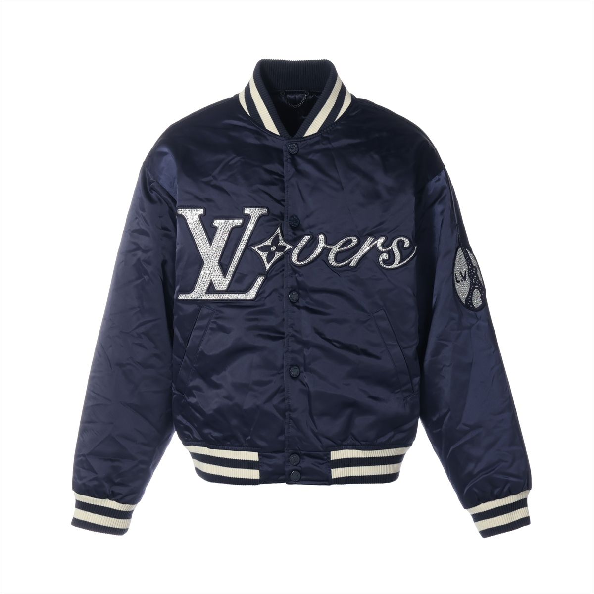 【中古】ヴィトン 25SS ナイロン 上衣 46 メンズ 米国海軍  RM251QHQB71WGPD LV Vers野球上衣 伝達ルート石ころ 毛玉あり