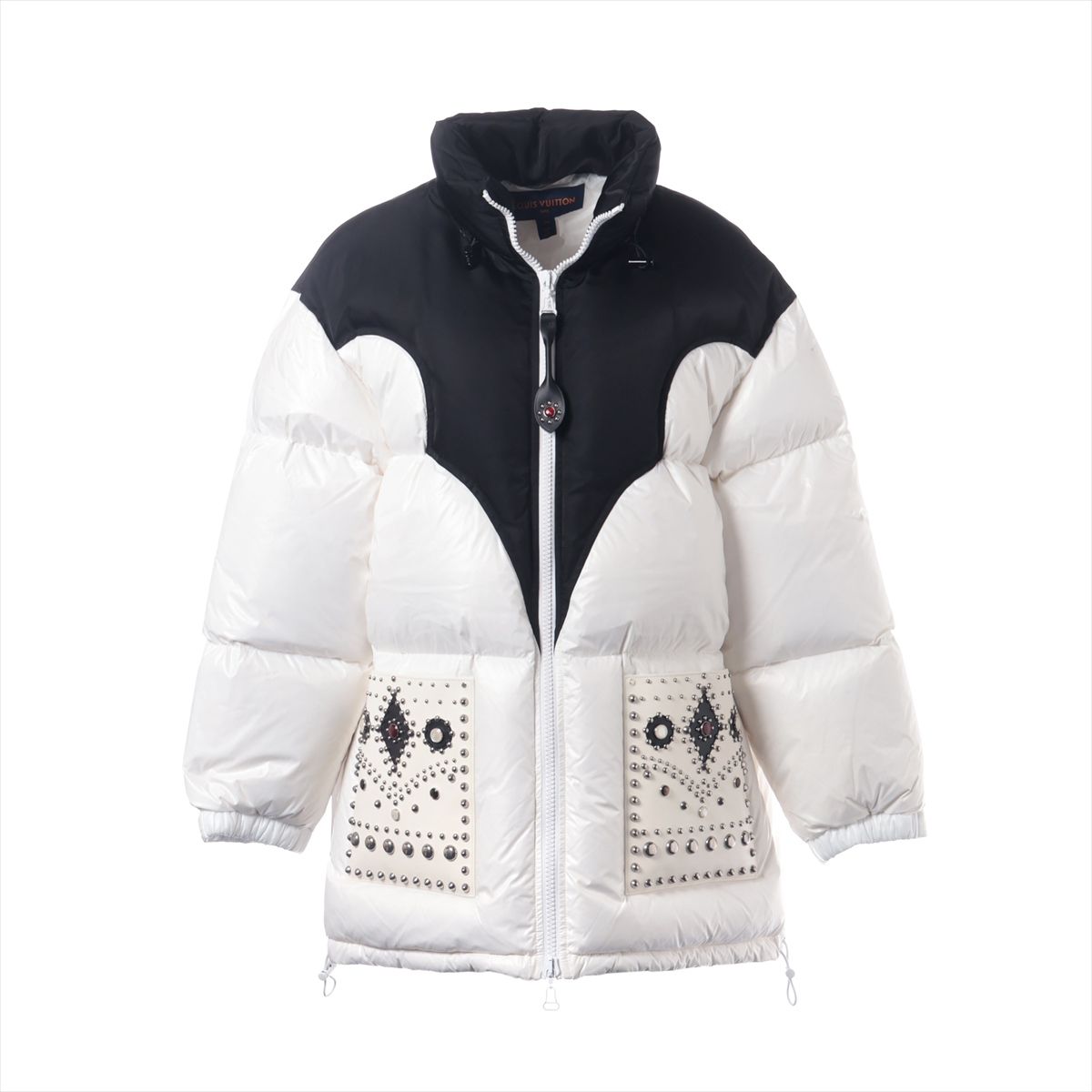 【中古】ヴィトン 21AW ナイロン 落ちこむ上衣 34 レディース 白いこと  RW212B FL0W58H32 スタッズ ボンネット納める可