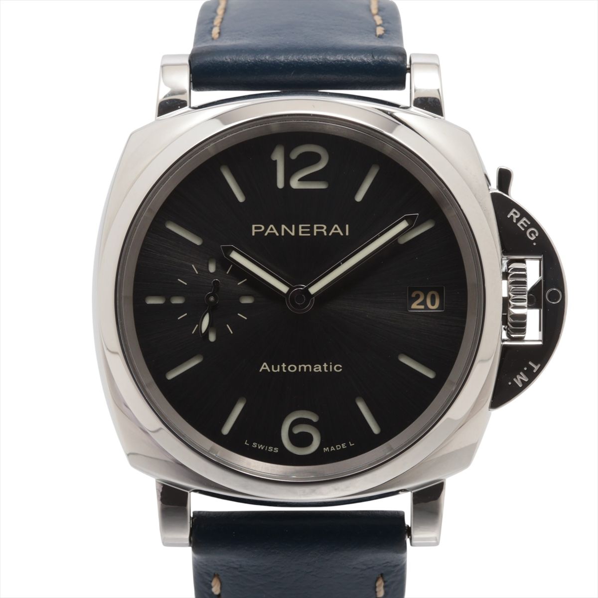 【中古】パネライ ルミノール ドゥエ PAM00755 SS SS×革 AT グレー文字盤