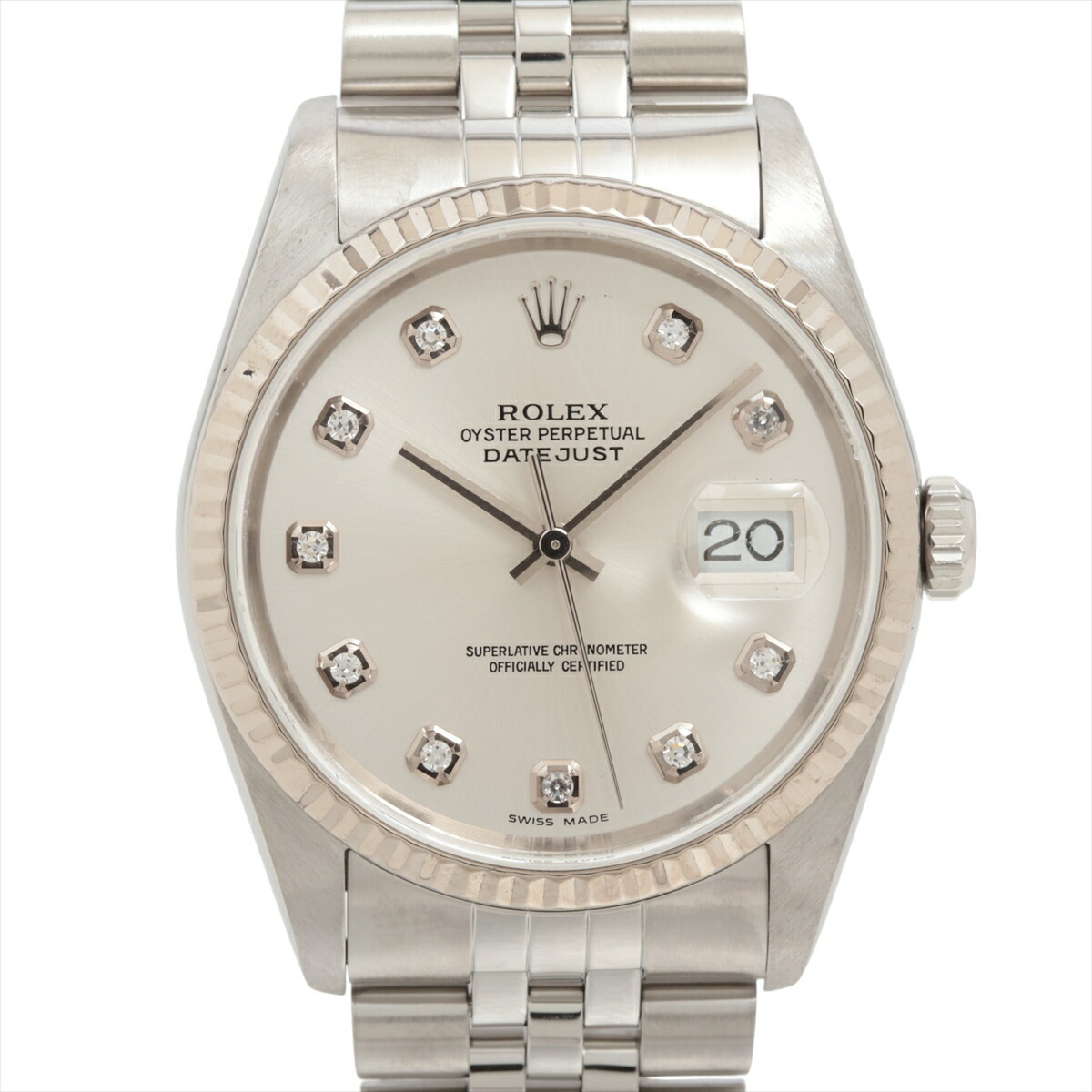 希少　海外販促品 新品 ROLEX デイトジャスト大型掛け時計　シルバー／ブルー 希少 海外販促品 新品 ROLEX デイトジャスト大型掛け時計 シルバー