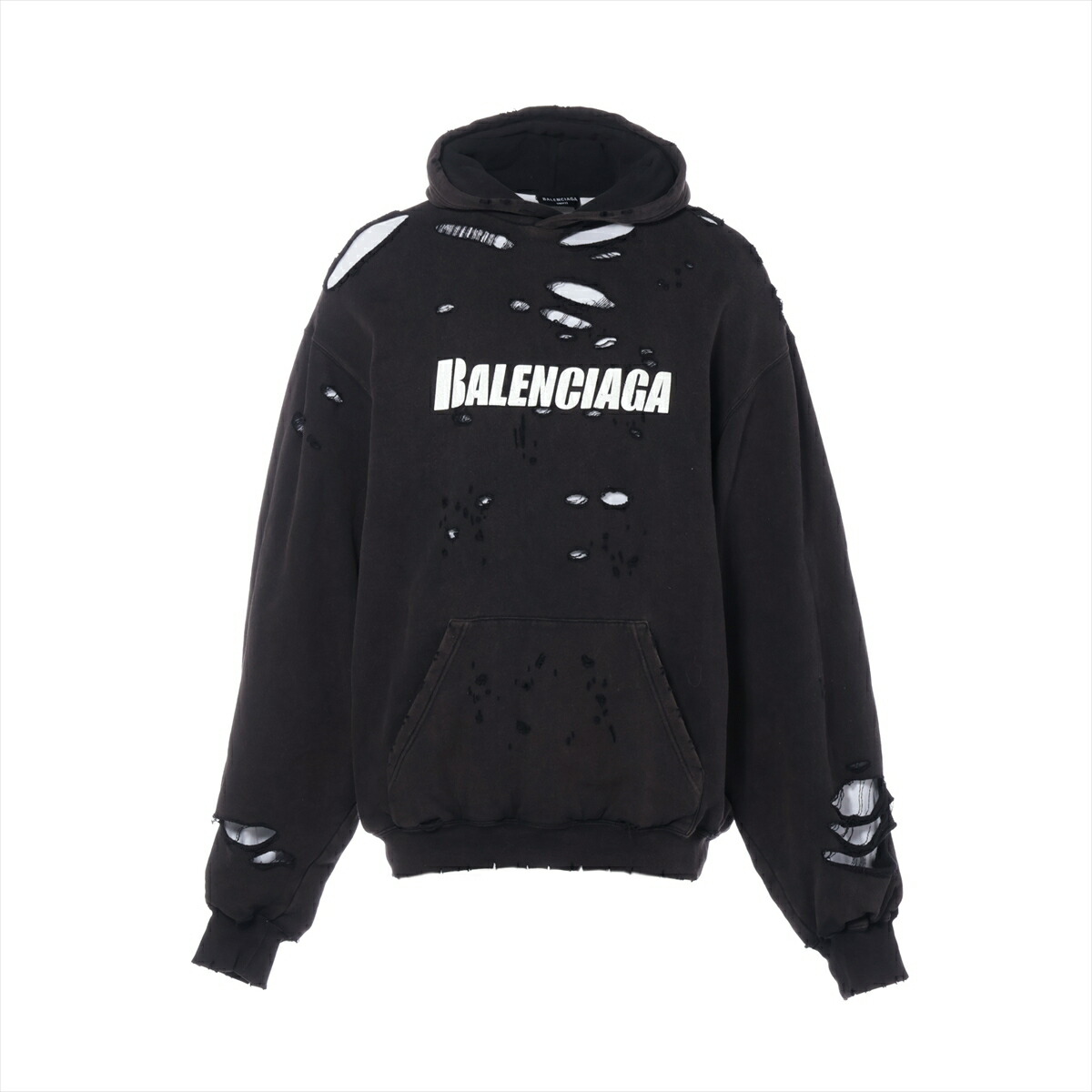 【美品】BALENCIAGA パーカー BALENCIAGA（バレンシアガ） 21AW OVERSIZED COUTURE LOGO POPOVER