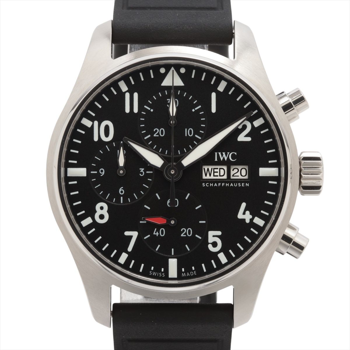 【中古】IWC パイロットウォッチ クロノグラフ41 IW388111 SS SS×ラバー AT ブラック文字盤|ALLU 店