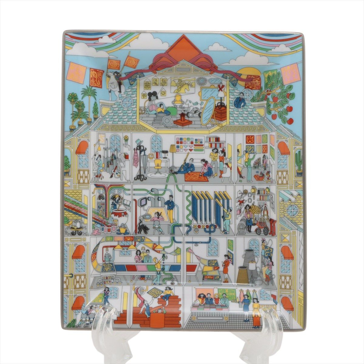 【中古】エルメス ヴィドポッシュ 小物入れ 陶器 マルチカラー メゾンデカレ