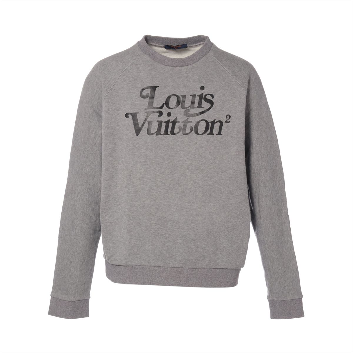 【中古】ヴィトン×NIGO LVロゴタイプ 20AW 綿織物 汗水 L メンズ 薄墨色  RM202M