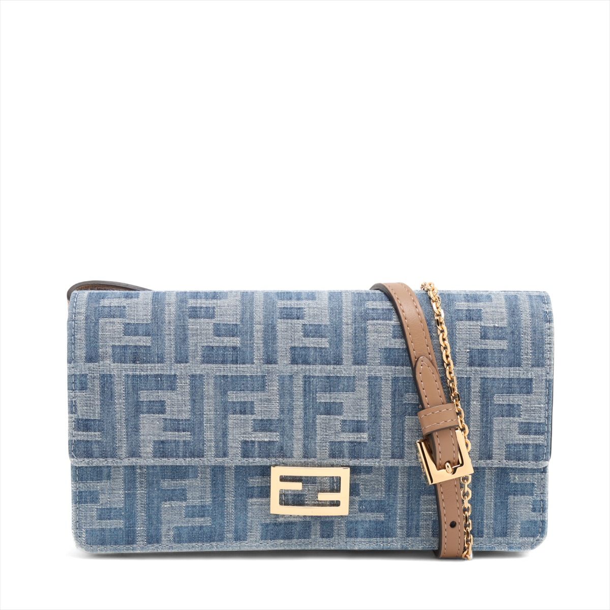 【中古】フェンディ ズッカ デニムxレザー 2WAYショルダーバッグ ブルー 8M0498｜ALLU 店 106,742円