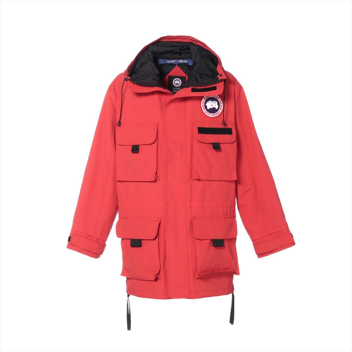 【中古】カナダグース×ジュンヤワタナベコムデギャルソンマン 18AW コットン×ポリエステル×ナイロン ジャケット S メンズ レッド WB-J402