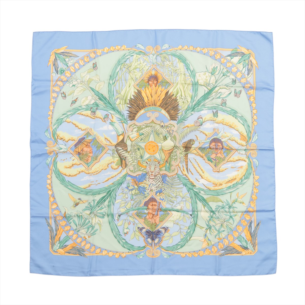 楽天市場】美品 HERMES エルメス スカーフ カレ90 AMAZONIA アマゾニア