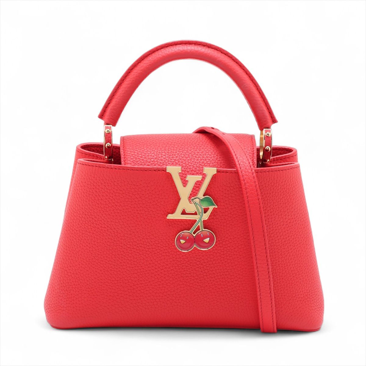 【中古】ヴィトン×村上隆 LV × TM カプシーヌBB M13250 2WAYハンドバッグ レッド 093 RFID反応あり|ALLU 店