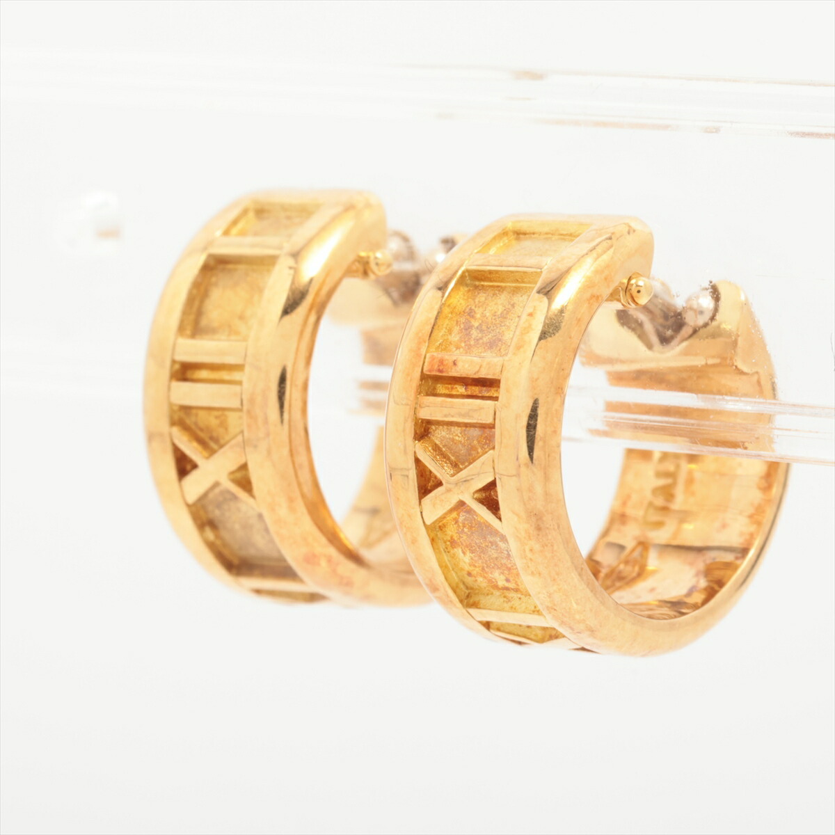 楽天市場】ティファニー ピアス K18PG アトラスX フープピアス