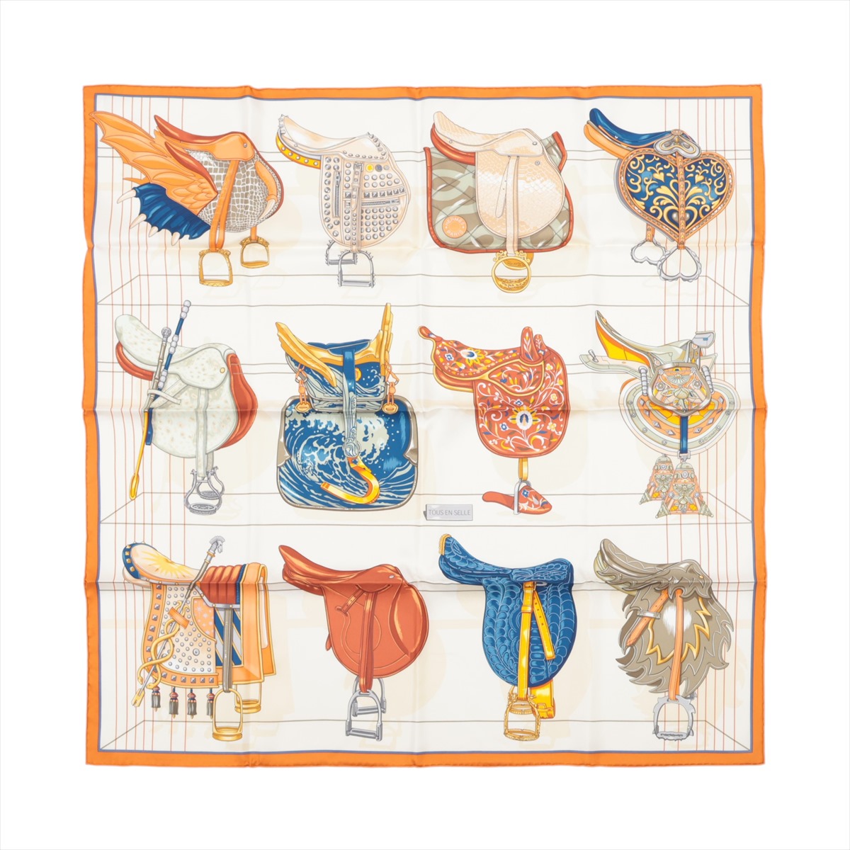 楽天市場】【緑屋質屋】エルメス カレ90(スカーフ) RAILING 船の手摺