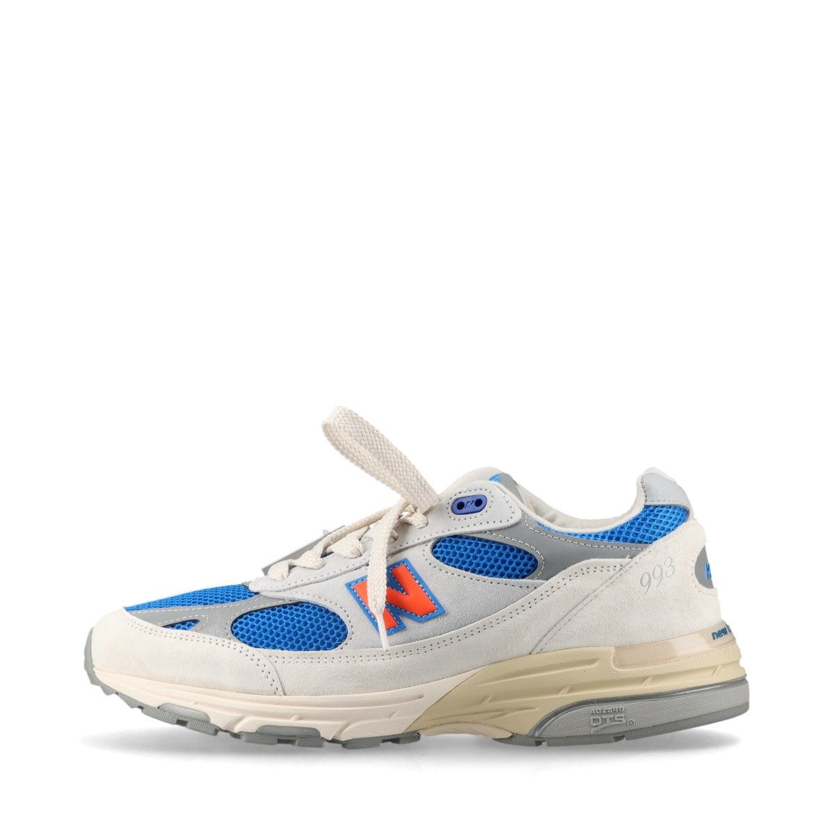 【中古】ニュー平衡にする×口付け 25AW スエードクロス×布切れ スニーカー 27糎 メンズ 青碧×薄墨色 U993MS マディソンスクエアガーデン MSG 二人三脚 Home\u0026Away 箱 替え紐2種付き添い人
