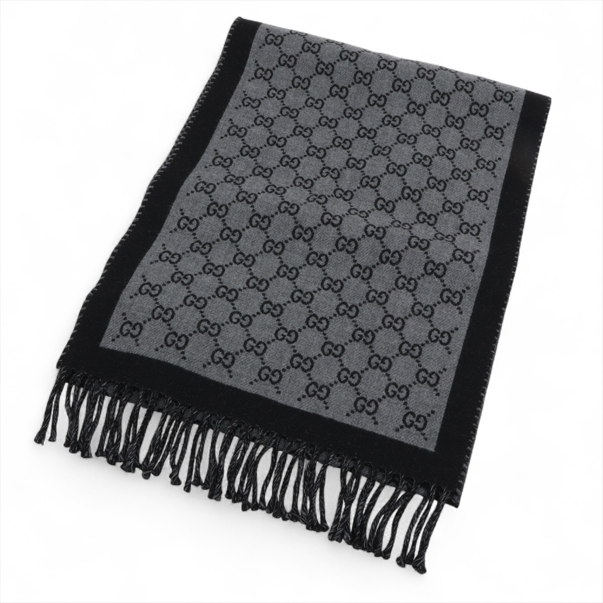 楽天市場】グッチ ニットマフラー GGロゴ グリーンxレッド【未使用品