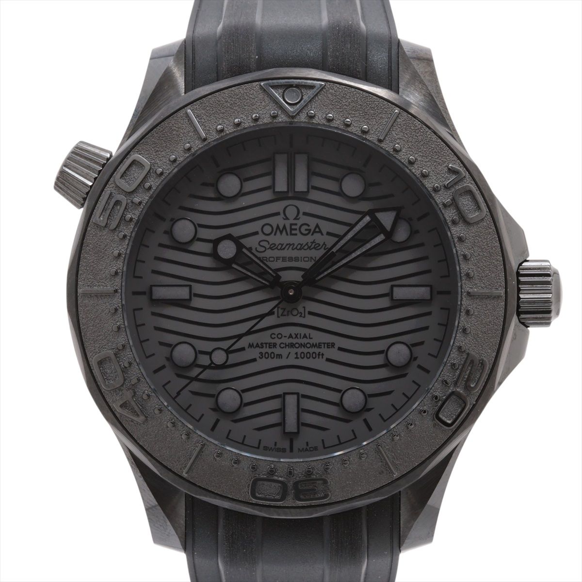 【中古】オメガ シーマスター プロフェッショナル ダイバー 300M コーアクシャル マスタークロノメーター 210.92.44.20.01.003 CE CE×ラバー AT ブラック文字盤 ブラック ブラッ?ク