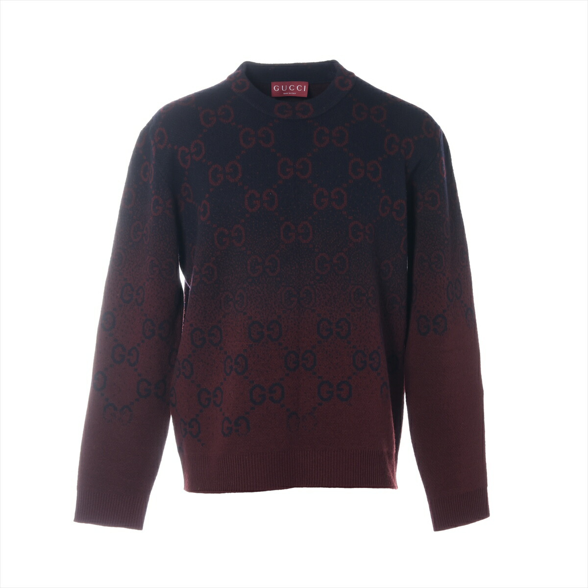 楽天市場】GUCCI グッチ Vネックニット 626643 キャメル系×ネイビー L