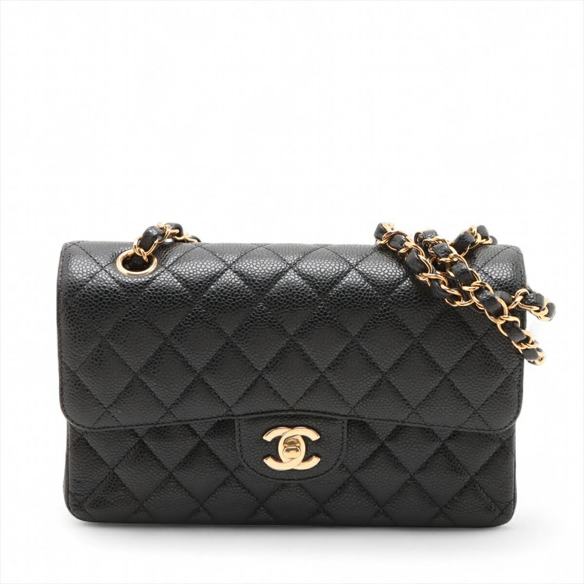 楽天市場】シャネル マトラッセ23 キャビアスキン ブラック ゴールド