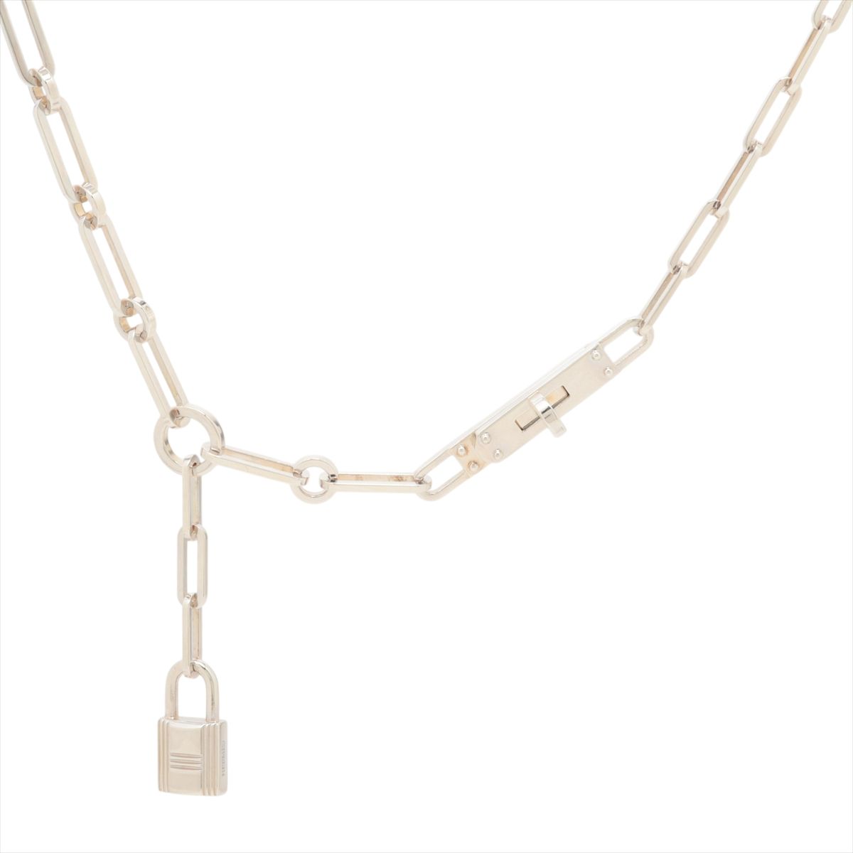 【中古】エルメス ケリー シェーヌ 2022 首飾り 49 925 42.4g しろがね色