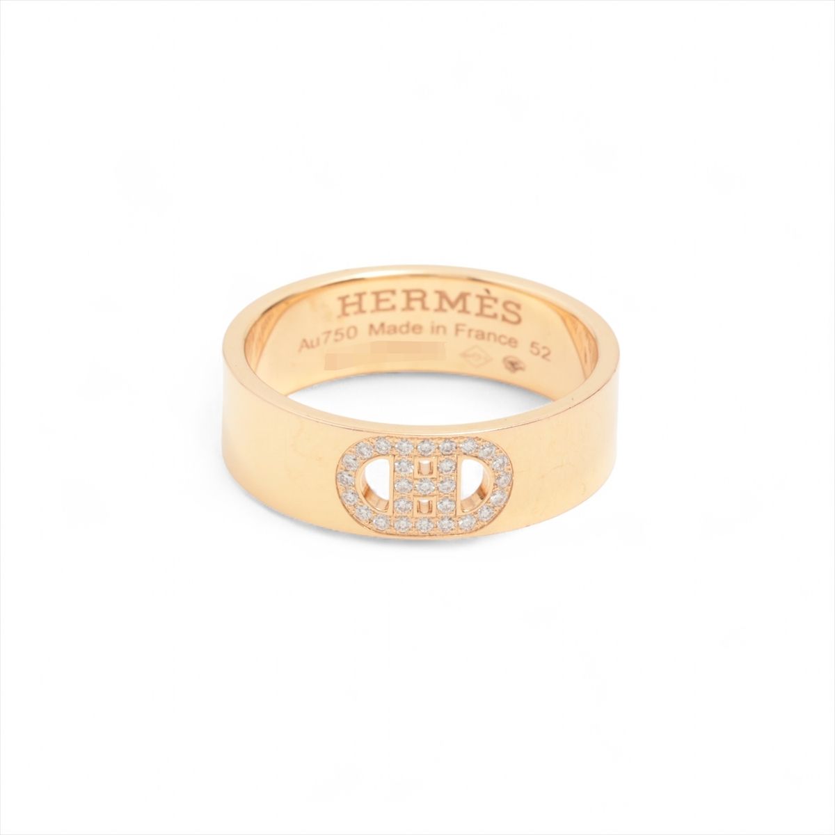 【中古】エルメス Hダンクル 金剛石 輪っか 750(PG) 5.1g 52
