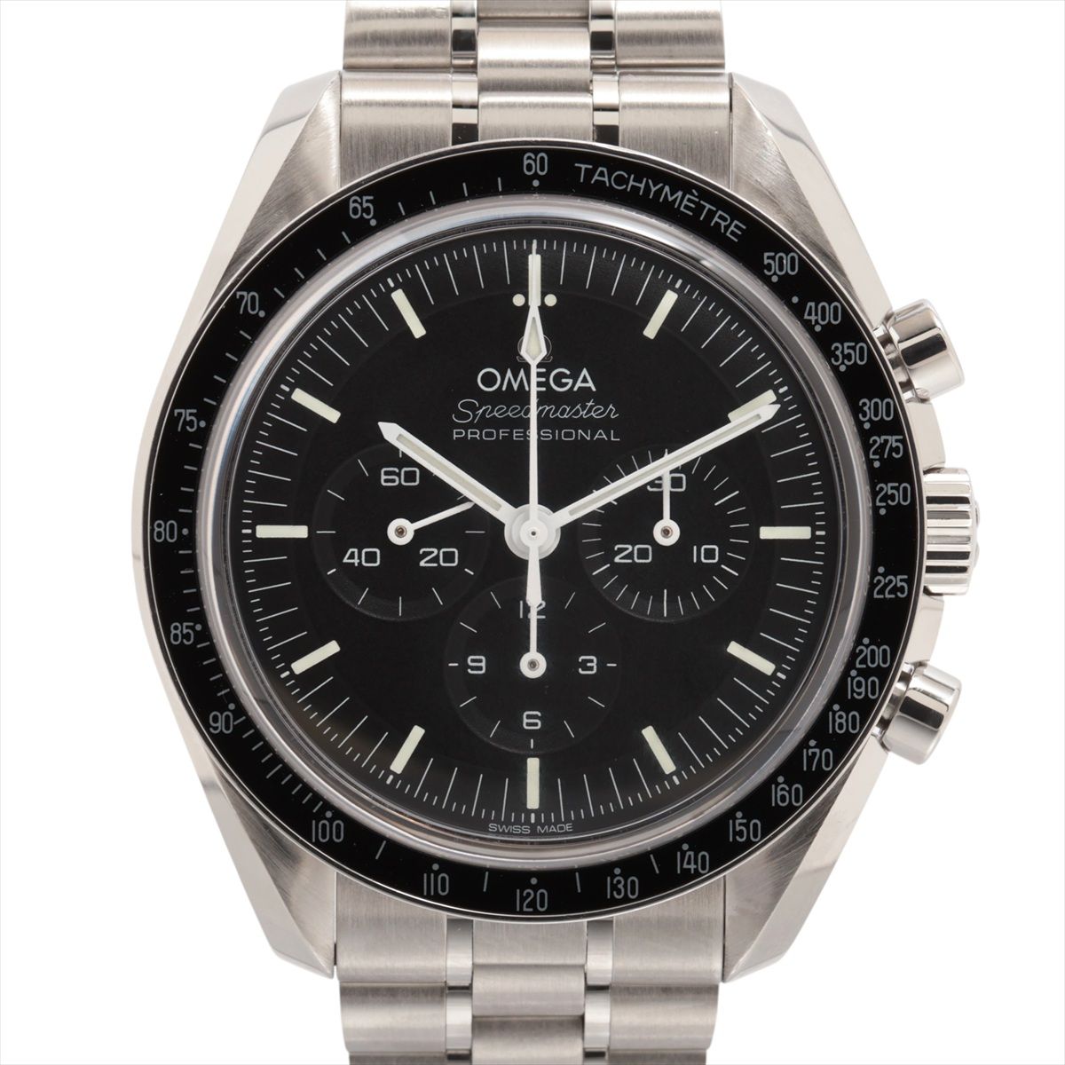 【中古】オメガ スピードマスター ムーンウォッチ プロフェッショナル 310.30.42.50.01.002 SS SS 手巻き ブラック文字盤 コーアクシャル マスタークロノメーター クロノグラフ