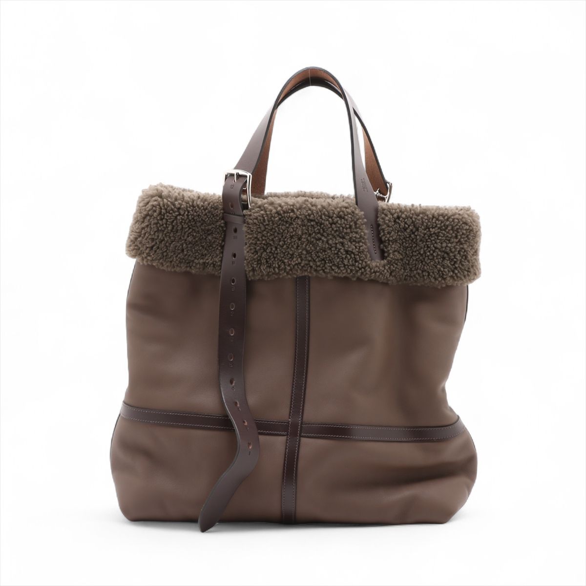 【中古】エルメス エトリヴィエール アビエイター トリヨンクリストバルx羊肉 赤銅色 しろがね色金具 C:2018年