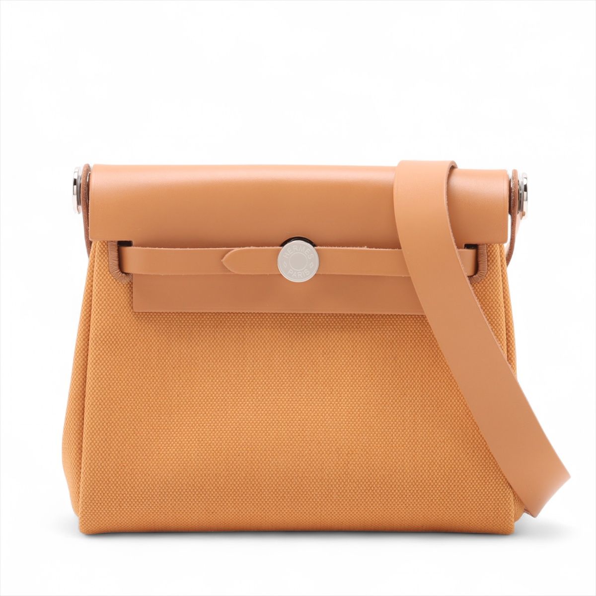 【中古】エルメス エールバッグ ジップ 20 ミニ トワルミリタリーxヴァッシュハンター ナチュラルサブレxナチュラル シルバー金具 K:2025年｜ALLU 店
