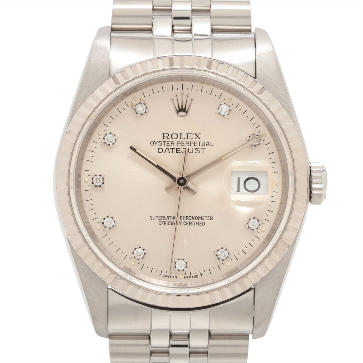 【中古】ロレックス デイトジャスト36 16234G SS&times;WG SS AT シルバー文字盤｜ALLU 店