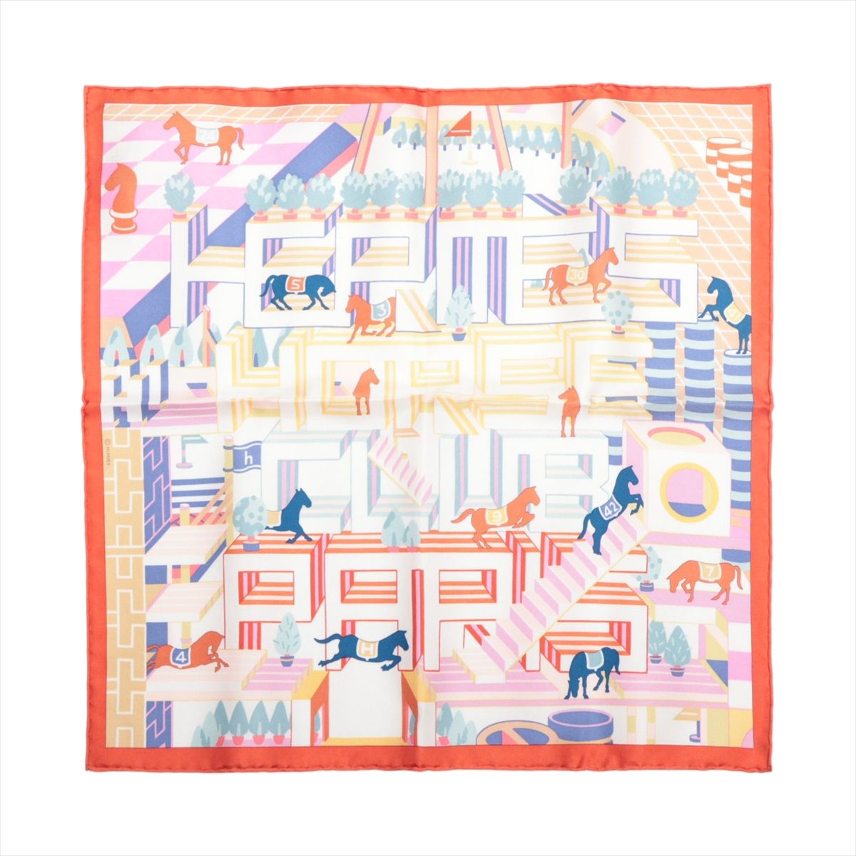 楽天市場】極美品 HERMES エルメス カレ45 CHANTILLY シャンティ 競馬