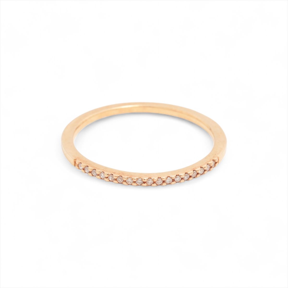 【中古】アガット ダイヤ リング K10(YG) 0.8g 0.05|ALLU 店