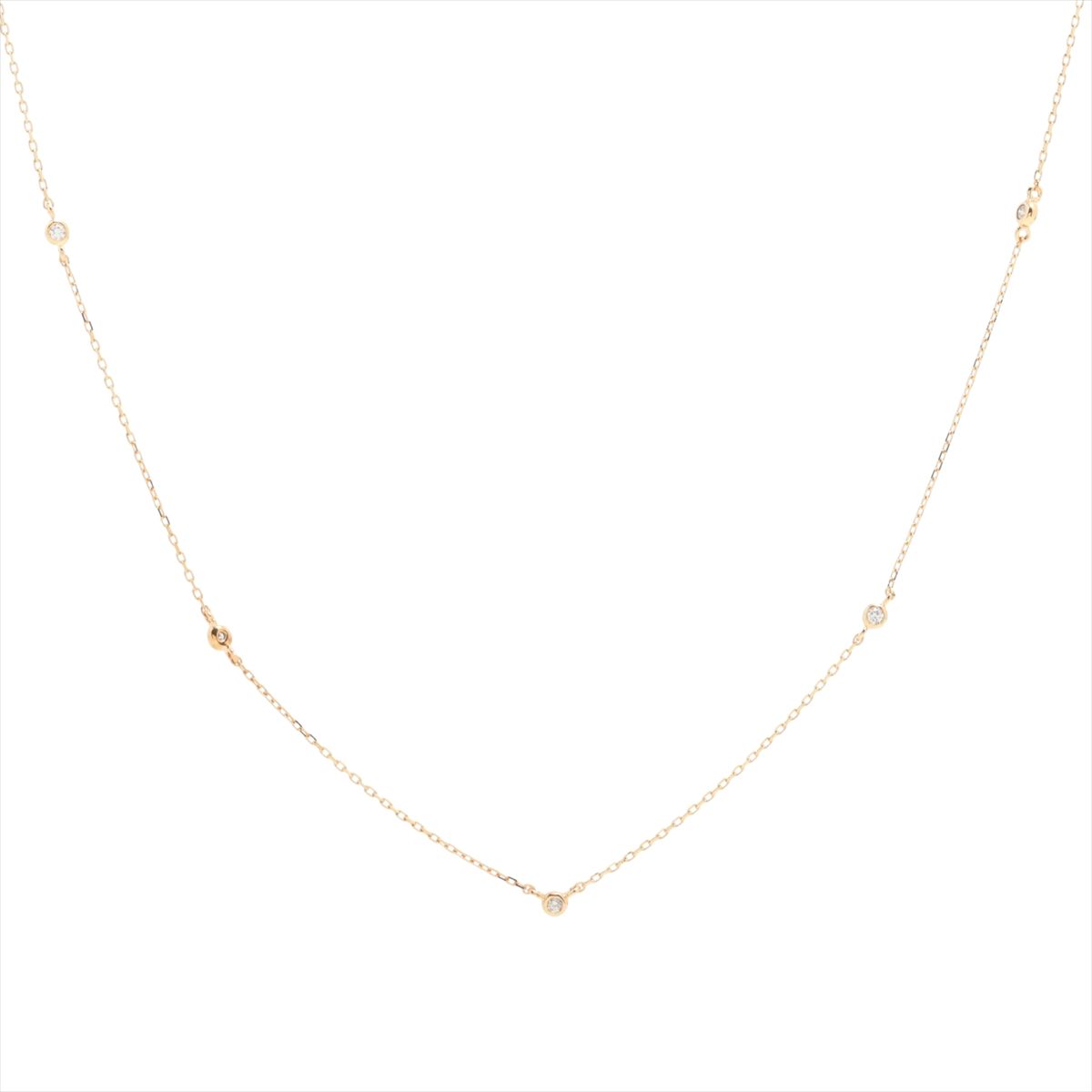 【中古】エテ 金剛石 頸飾り K10(YG) 1.1g