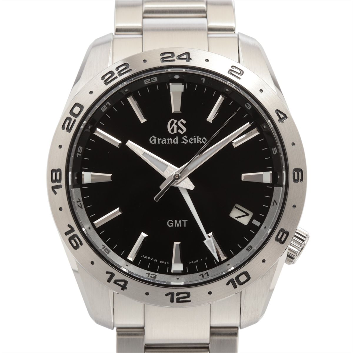 【中古】グランドセイコー スポーツコレクション GMT SBGN027 SS SS QZ ブラック文字盤