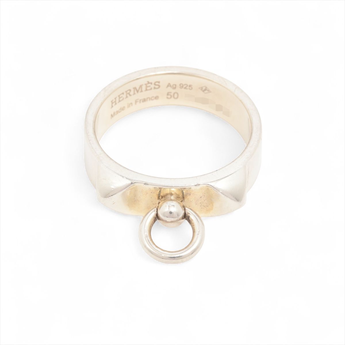 【中古】エルメス コリエドシアン 2021 輪っか 50 925 4.5g しろがね色