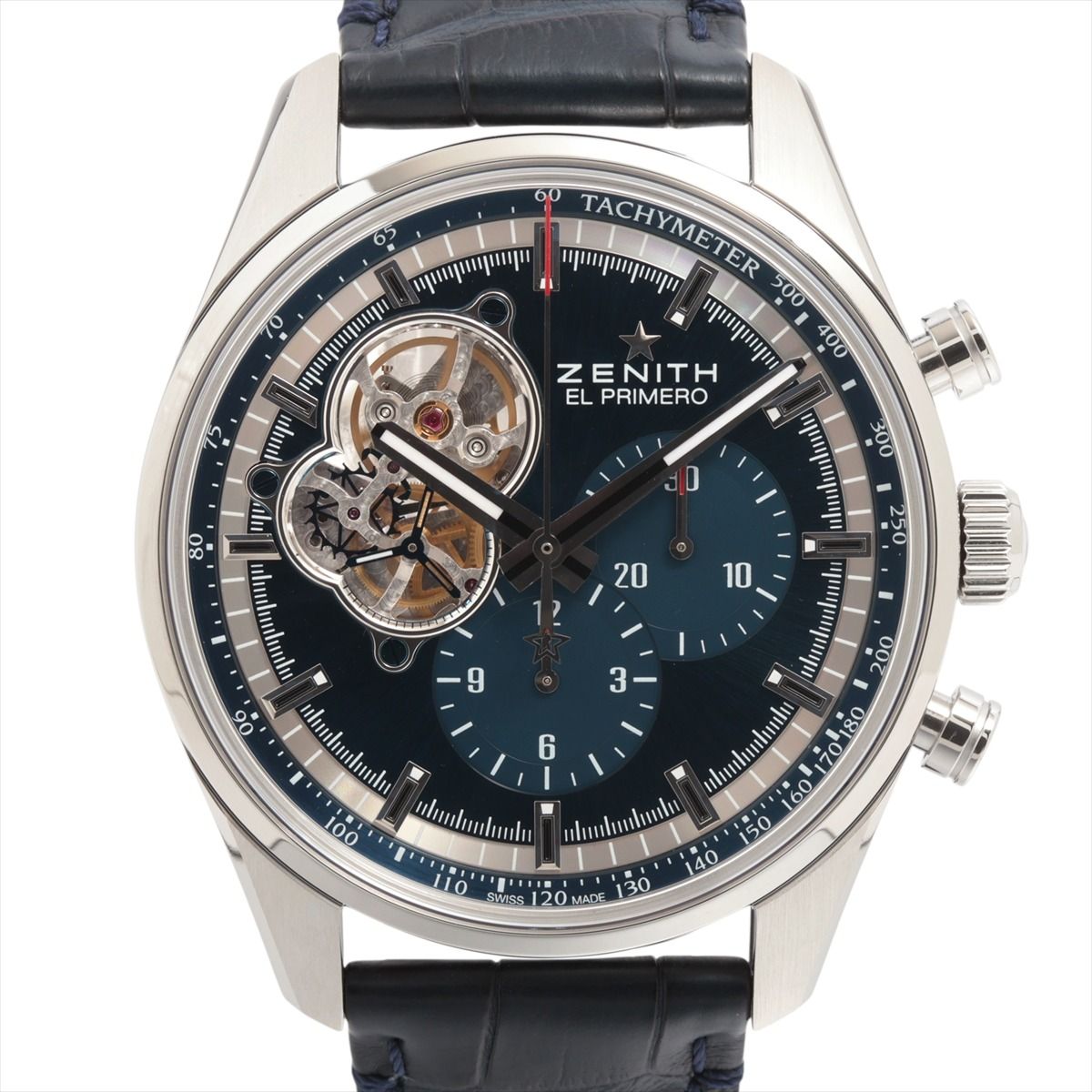 【中古】ゼニス エルプリメロ 03.20416.4061/51.C700 SS SS&times;革 AT ブルー文字盤｜ALLU 店