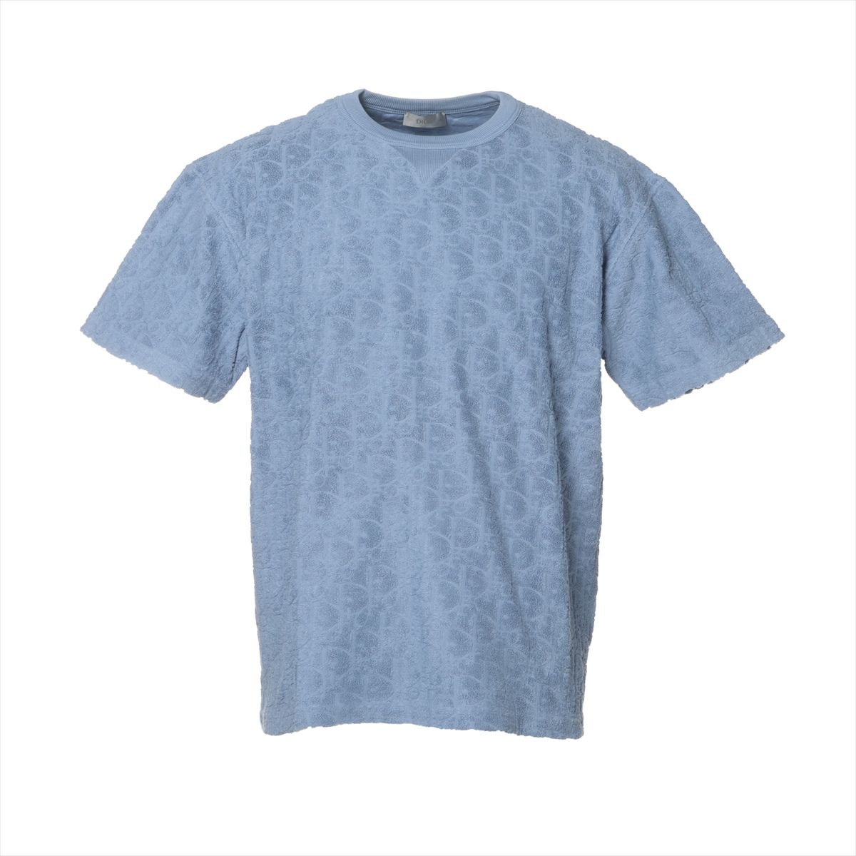 【中古】ディオール オブリーク コットン Tシャツ S メンズ ブルー 113J692A0614 パイル