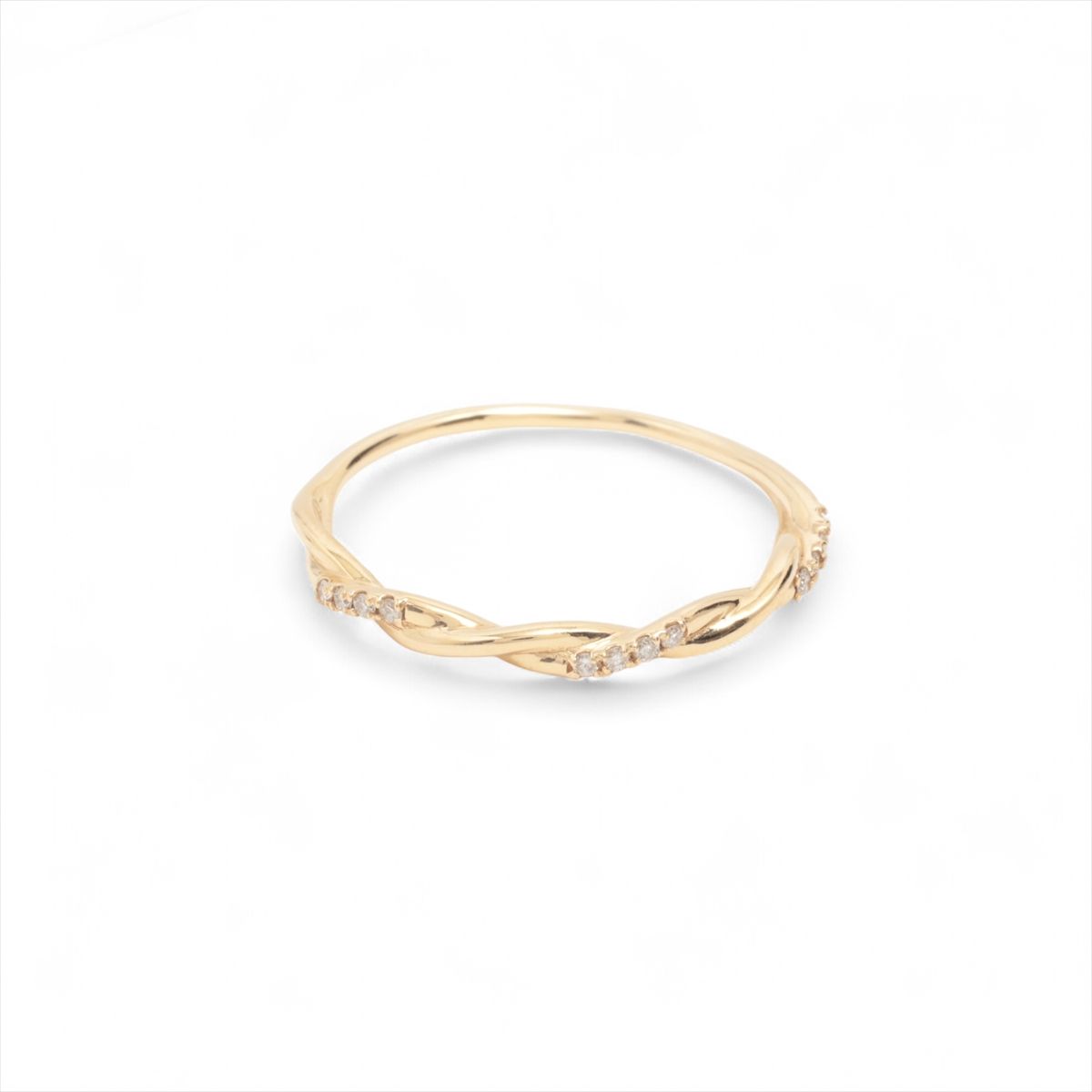 【中古】エテ 金剛石 輪っか 18K(YG) 1.3g 0.03
