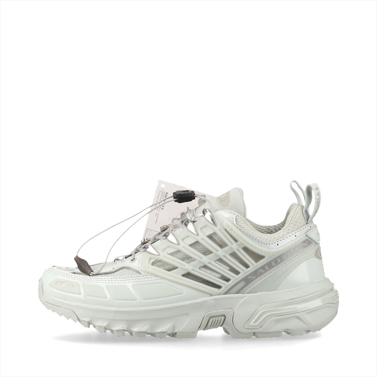 【中古】サロモン×MM6 25AW 織り地 スニーカー 23.5糎 レディース 点火装置薄墨色 473929 ACS PRO メゾンマルジェラ ロゴタイプ メッシュ 箱あり