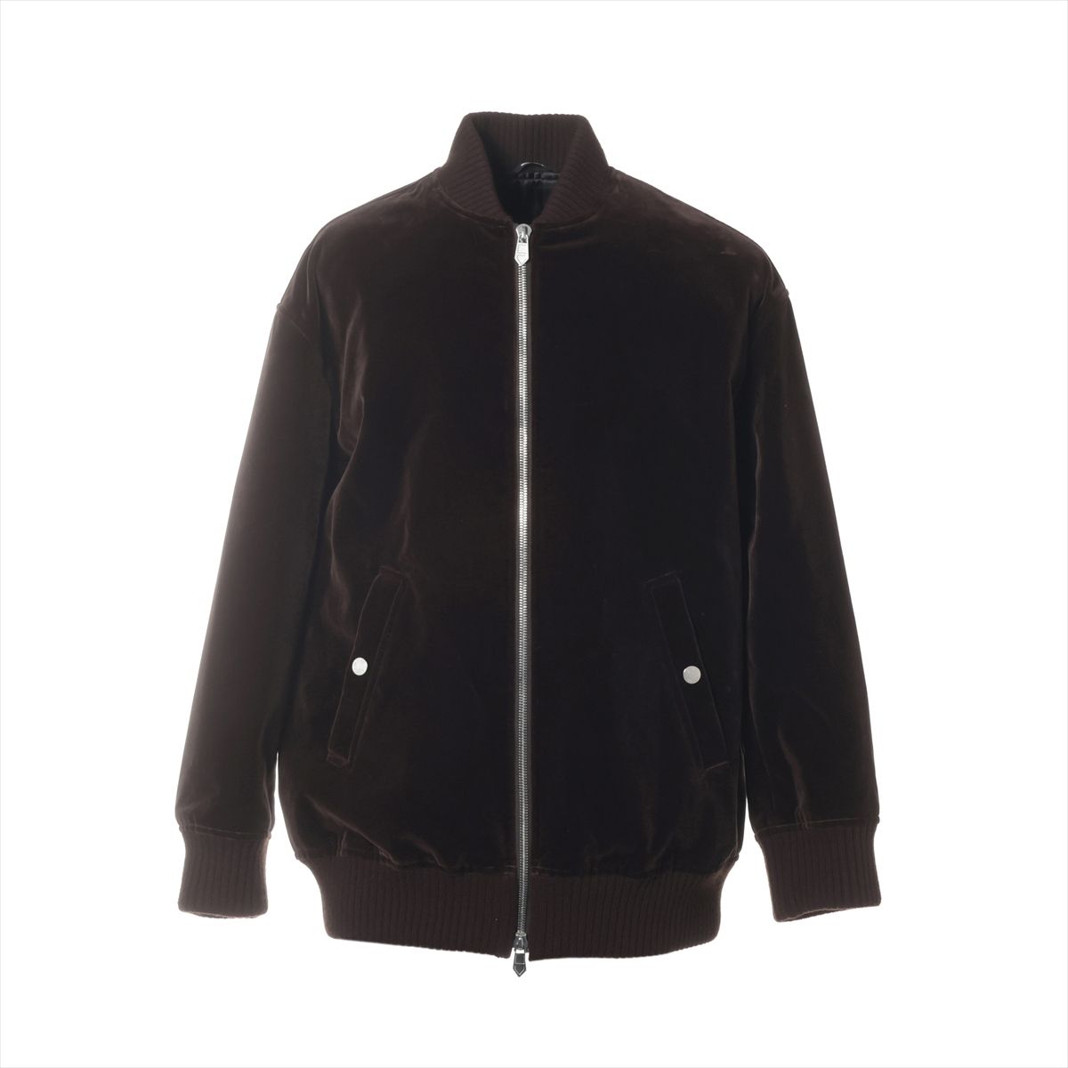 【中古】エルメス 25AW コットン ジャケット 44 メンズ ブラウン H562387HL ベルベット ブルゾン セリエボタン｜ALLU 店 169,101円