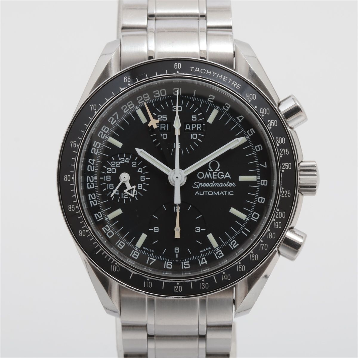 【中古】オメガ スピードマスター マーク40 コスモス トリプルカレンダー 3520.50 SS SS AT ブラック文字盤