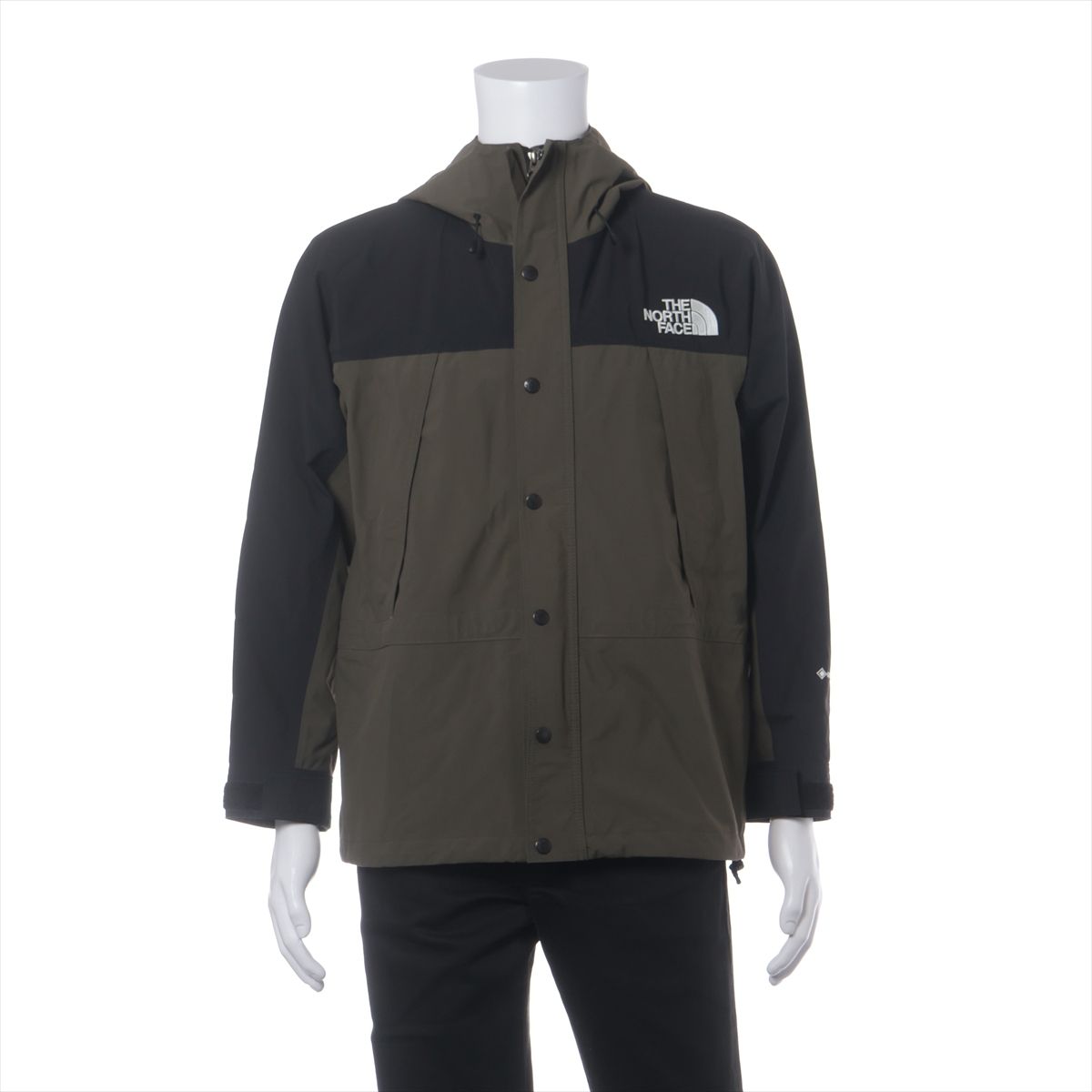 【中古】ノースフェイス ナイロン ジャケット S メンズ カーキ×ブラック NP62236 Mountain Light Jacket ゴアテック