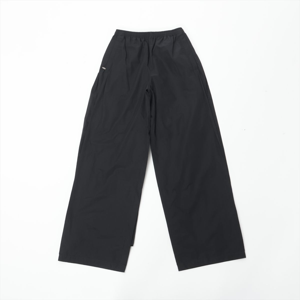 【中古】バレンシアガ 23年 コットン×ナイロン パンツ XS ユニセックス ブラック 770502 ダブルフロント ワイド バギー レイヤード