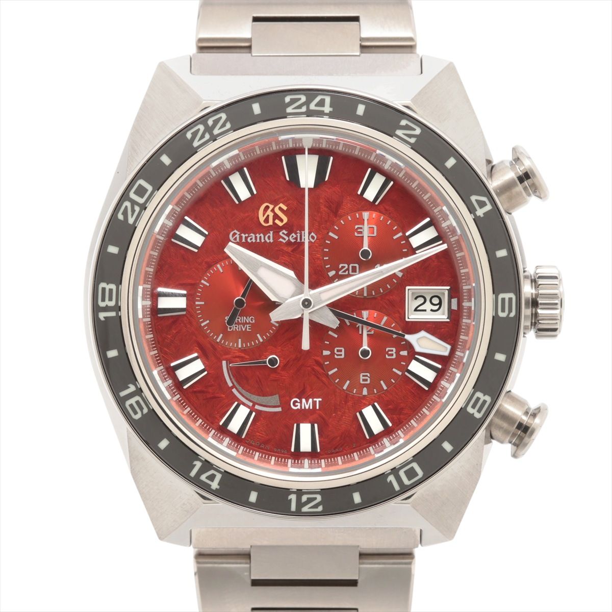 【中古】グランドセイコー スポーツコレクション キャリバー9R 20周年記念 SBGC275G TI SS×TI AT レッド文字盤