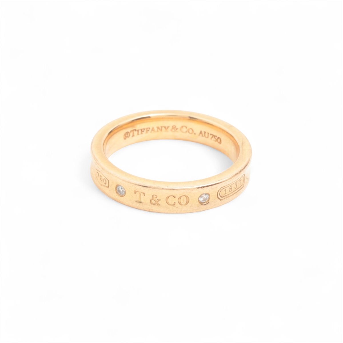 【中古】ティファニー 1837 ナロー ダイヤ リング 750(PG) 6.4g