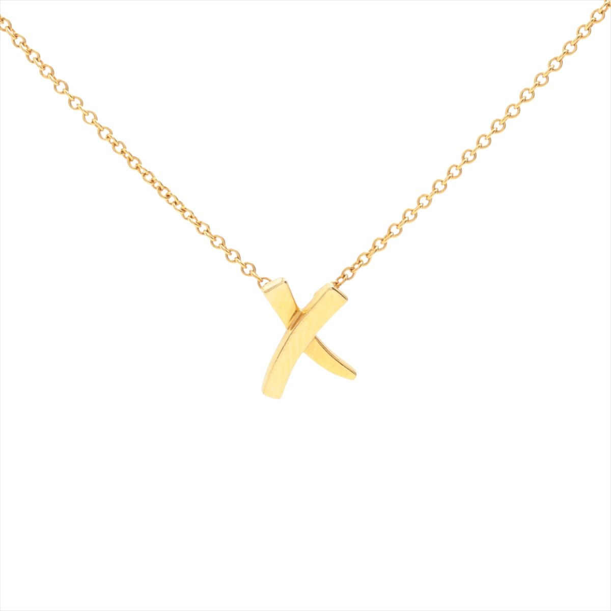 【中古】ティファニー キス ネックレス 750(YG) 2.3g