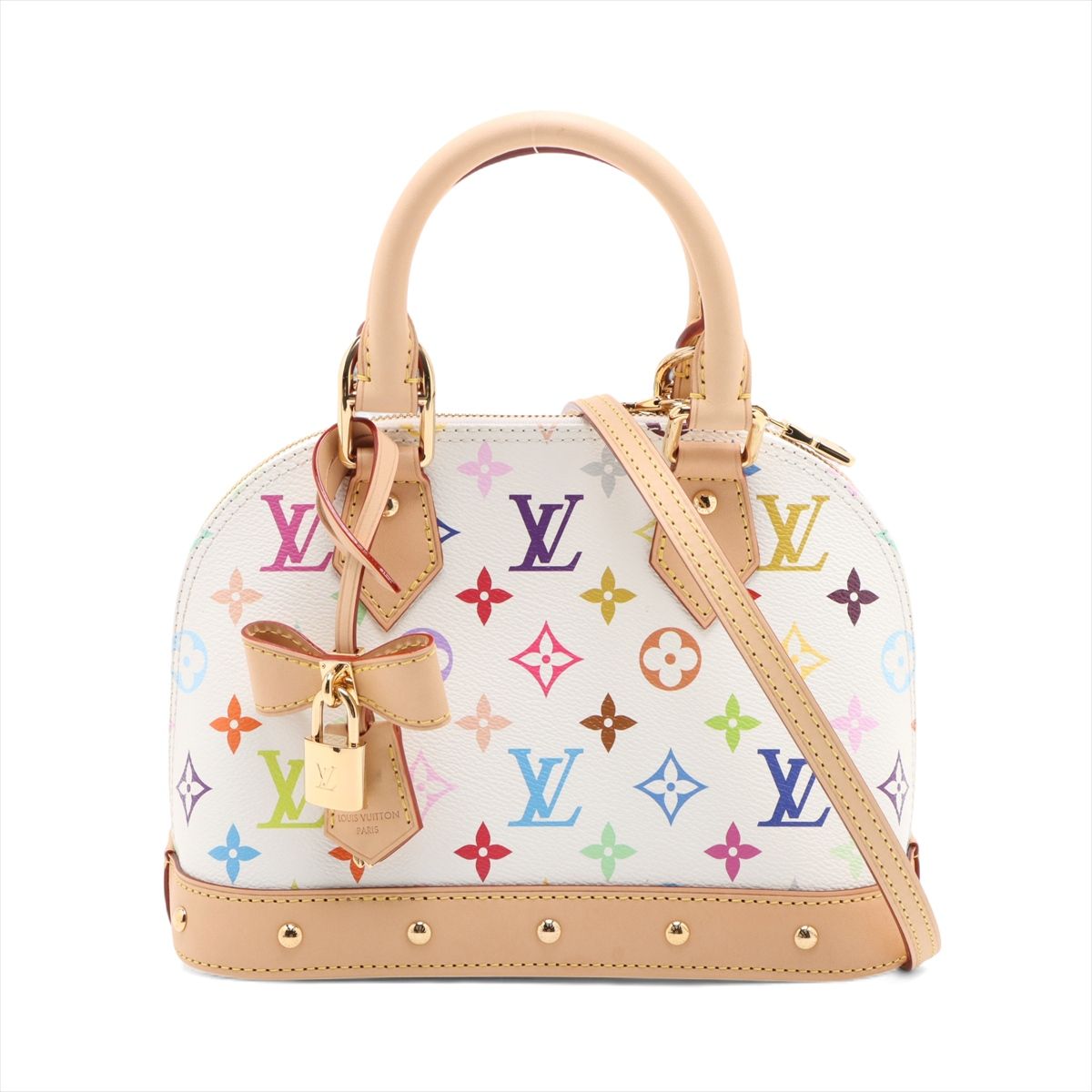 【中古】ヴィトン×村上隆 LV×TM アルマBB M13078 ホワイト RFID反応あり|ALLU 店