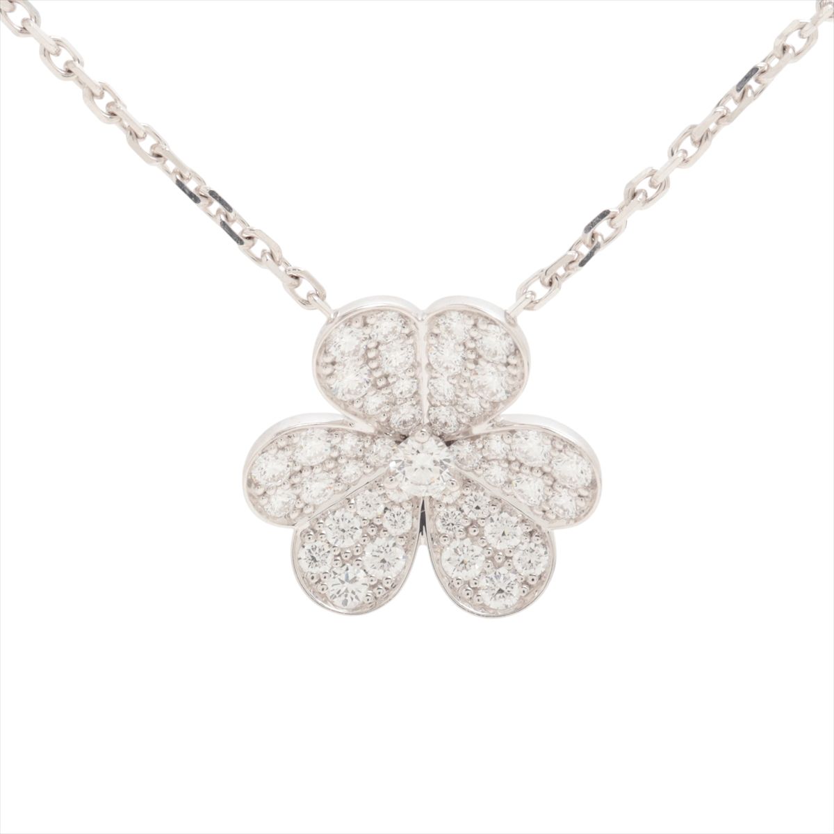 【中古】ヴァンクリーフ&アーペル フリヴォル スモール ダイヤ ネックレス 750(WG) 6.2g